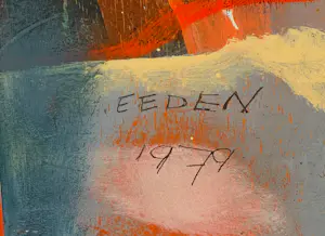 Frits van Eeden - Ingelijste acrylverf: Sunset - 1979 kopen? Bied vanaf 299!