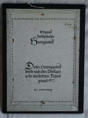 Niet of onleesbaar gesigneerd - Achterglasschildering / Hinterglasmalerei , Heilige Isidorus – ingelijst kopen? Bied vanaf 1!