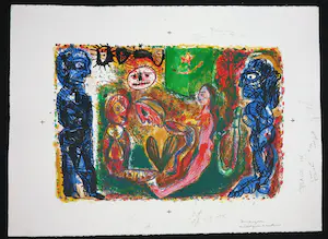 Rik van Iersel - Litho, Nachtelijke ontmoeting kopen? Bied vanaf 20!