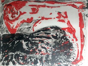 Ralf Kerbach - Naakte vrouw - Ets, Ingelijst kopen? Bied vanaf 75!