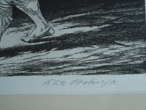 Dick Stolwijk - Ets, “Minotaurus met Roos” – gesigneerd & ingelijst – oplage 25 ex. kopen? Bied vanaf 50!