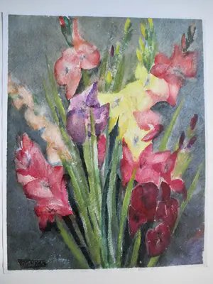 Janny Tollenaar - Aquarel bloemen kaufen? Bieten Sie von 25!