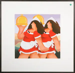 Yvonne Zomerdijk - Zeefdruk, Sweet cherry - Ingelijst kopen? Bied vanaf 50!