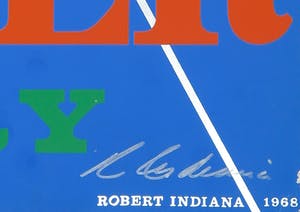 Robert Indiana - Gesigneerd affiche, New York City Center Anniversary kopen? Bied vanaf 1!