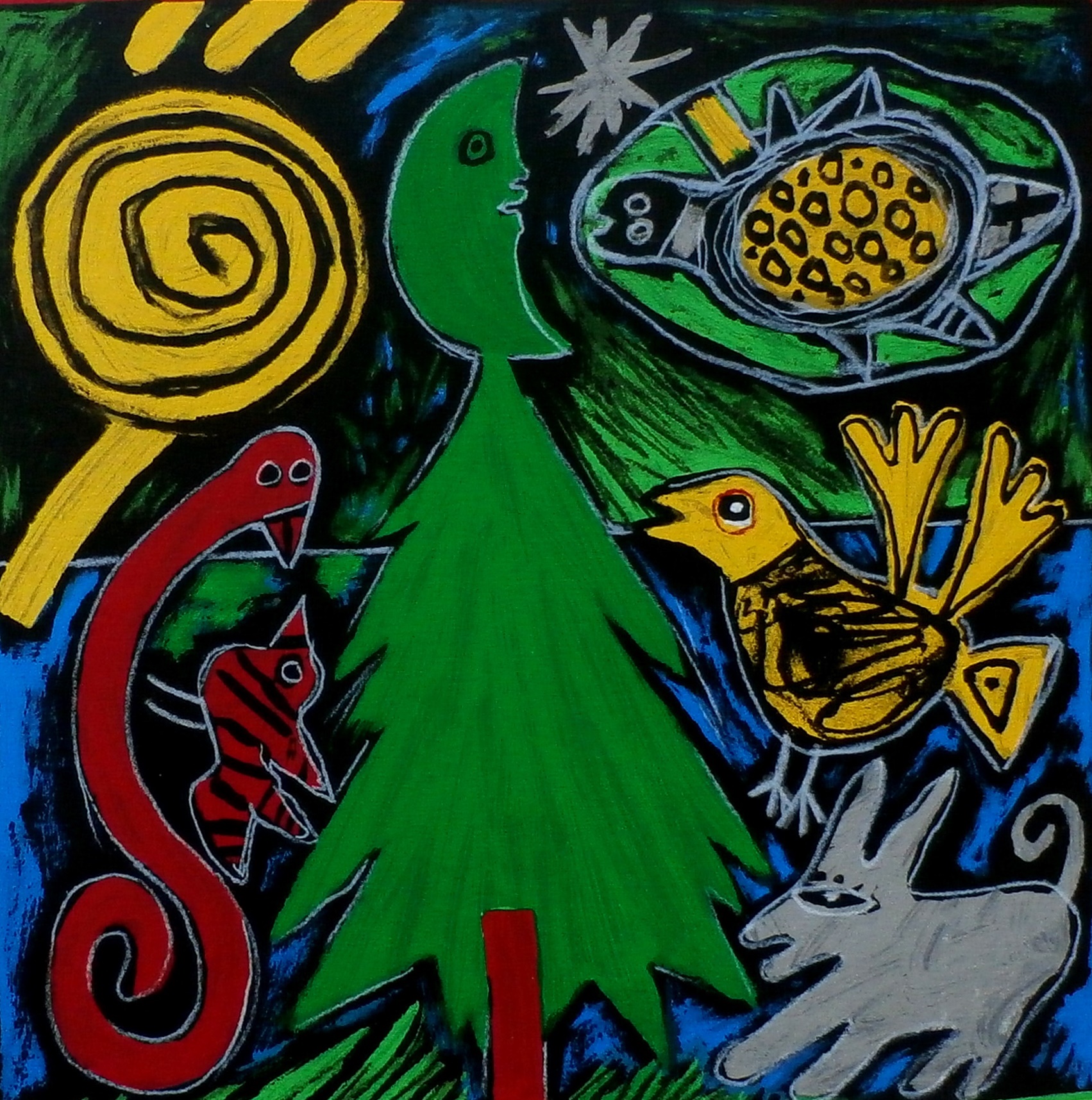 Corneille - kleurenlitho: Kerst - 1994 verkocht voor € 125!