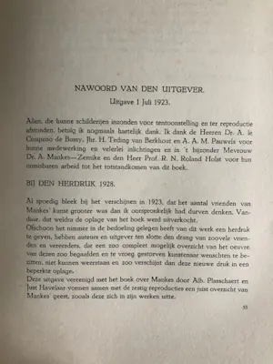 Jan Mankes - Oeuvre Boek uit 1928 kopen? Bied vanaf 425!