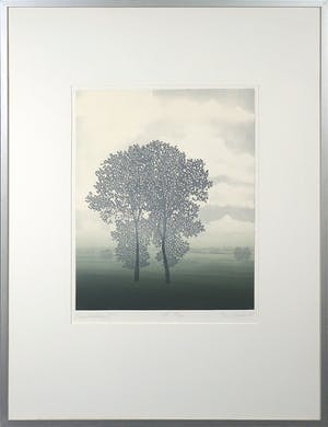 Hans Heijman - Ets, Maaslandschap I - Ingelijst kopen? Bied vanaf 50!