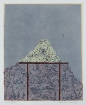 Hans Bertrand - Zeefdruk op papier, Berg - Ingelijst kopen? Bied vanaf 50!