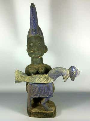 Yoruba - 200532 - Tribal used African Yoruba medicin pot - Nigeria. verkocht voor € 150!