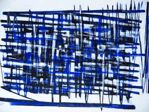Monique Polak - Angst en verdriet - Acrylverf op papier verkocht voor € 30!