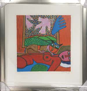 Corneille - fraaie zeefdruk - 1997 - mooi ingelijst verkocht voor € 350!