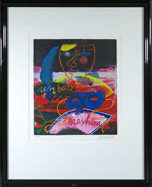 Corneille - Zeefdruk, Un ballo in maschera - Ingelijst verkocht voor € 1!