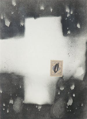 Antoni Tapies - Litho en collage, Sinnieren Über Schmutz - Ingelijst kopen? Bied vanaf 1!