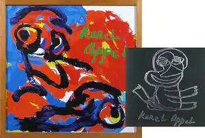 Karel Appel - Gezeefdrukte Schilderskist inclusief boek verkocht voor € 1!