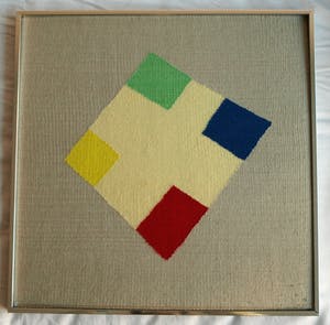 Niet of onleesbaar gesigneerd - Ingelijste gobelin , ‘Abstracte vormen’ - 1996 kopen? Bied vanaf 1!