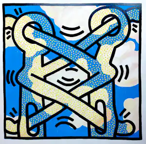 Keith Haring - Art Attack on Aids, zeefdruk vendu pour 200€ !