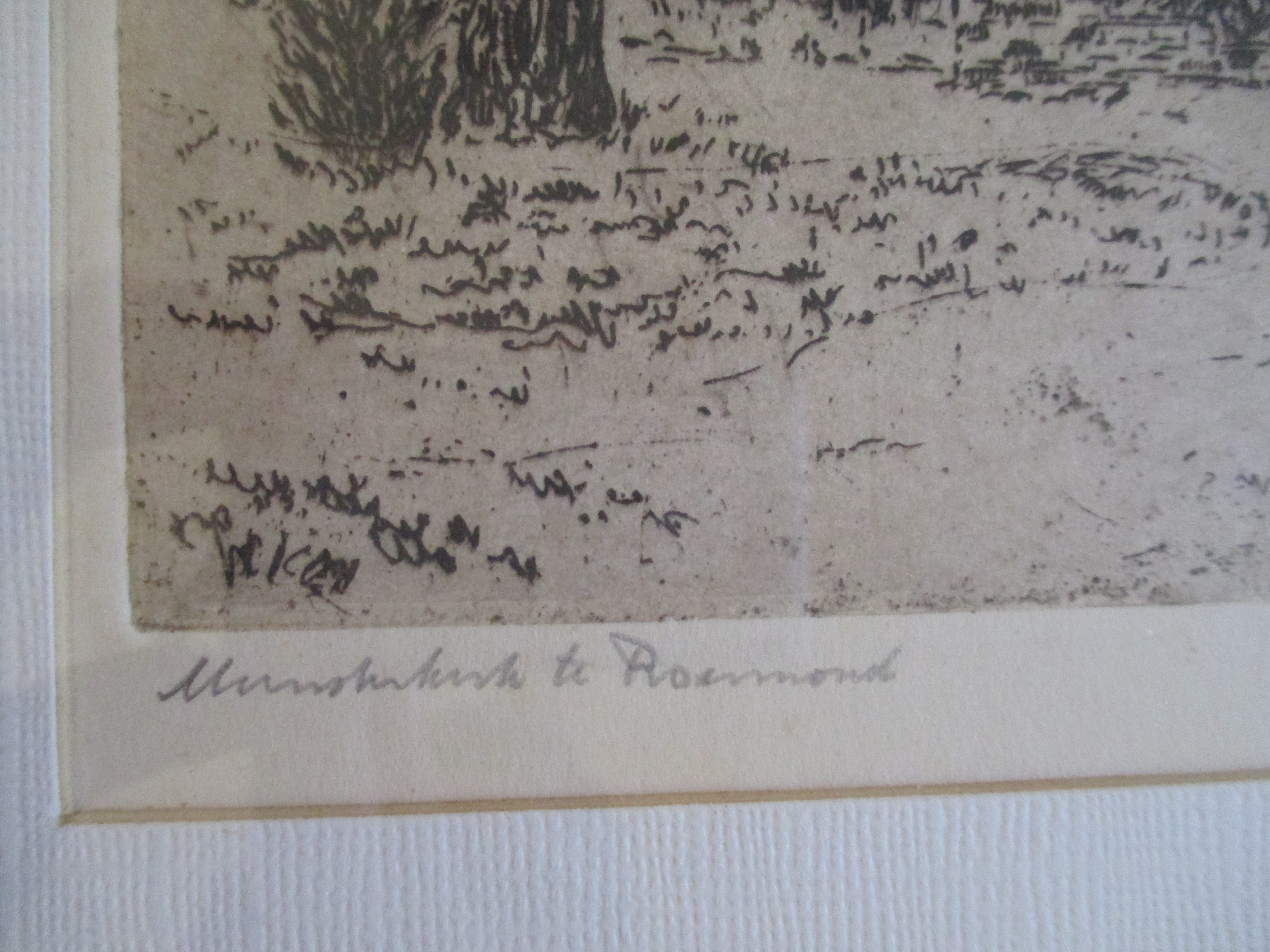 Jan Disselsma - Ingelijste ets Munsterkerk Roermond kopen? Bied vanaf 1!