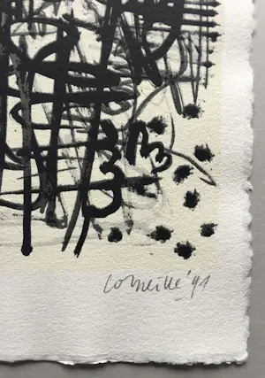 Corneille - abstracte zeefdruk - 1991. kopen? Bied vanaf 175!