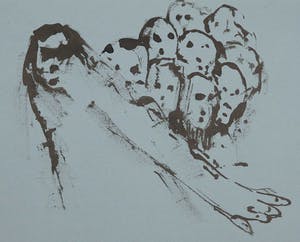 Melle Oldeboerrigter - Inkttekening op papier, z.t. Hoofden kopen? Bied vanaf 100!