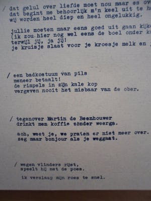 Hans Rietveld - Map met 9 zeefdrukken van Hans Rietveld en teksten van Ruth Bouman kopen? Bied vanaf 15!