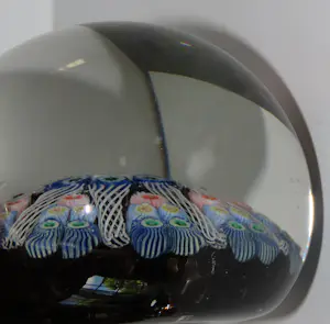 Glazen millefiori murano, glazen presse papier, blauw en rood kopen? Bied vanaf 150!