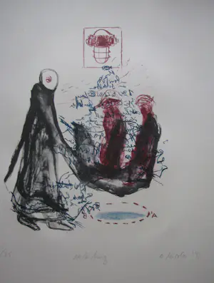 Olaf Nicolai - 2 FARBLITHOGRAPHIEN " GABE " und " VERTEILUNG " . kopen? Bied vanaf 150!