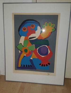 Karel Appel - - Child with flower kopen? Bied vanaf 925!