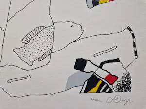 Huibert van Dorp - Polychrome zeefdruk op dik glanspapier "MMMmmmm" potloodgesigneerd kopen? Bied vanaf 38!