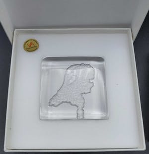 Royal Leerdam - 3 prachtige presse papiers Nederland, Europa en VW-Audi kopen? Bied vanaf 25!