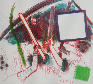Roger Raveel - Optocht, aquatint ets (netjes ingelijst, kleine oplage) kopen? Bied vanaf 695!