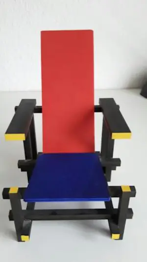 Gerrit Rietveld - Miniatuur Rood Blauwe Stoel (schaal 1:6) kaufen? Bieten Sie von 55!