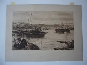 James Clarke Hook - Litho. Titel, "Home with the Tide kopen? Bied vanaf 15!
