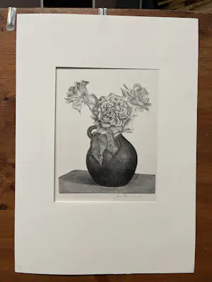 Jan Bezemer - geen titel - vaas met bloemen kopen? Bied vanaf 15!