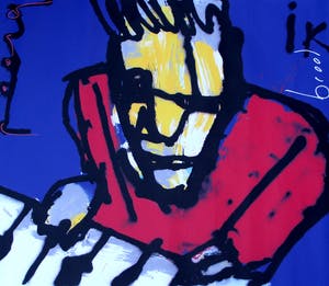 Herman Brood - Zeefdruk op linnen: "Ik" kopen? Bied vanaf 599!