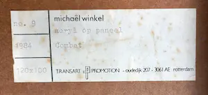 Michael Winkel - Combat, acrylverf op paneel (groot!) kopen? Bied vanaf 175!