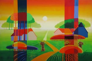 Norbertus - Acryl op doek, Het raadhuis (Zeer Groot) kopen? Bied vanaf 200!