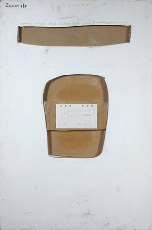 Mirjam Kuitenbrouwer - Acryl en collage op papier op paneel, Zonder titel kopen? Bied vanaf 40!