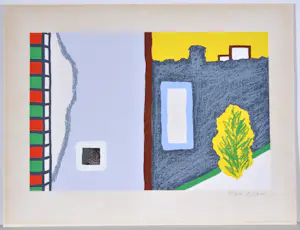 Roger Raveel - Geluidloze tuin - Zeefdruk - Gesigneerd - 42x55 cm - 1977 kopen? Bied vanaf 1250!