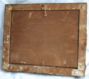 Niet of onleesbaar gesigneerd - Olieverf op paneel , Dorpsplein – gesigneerd & ingelijst - oud kopen? Bied vanaf 1!