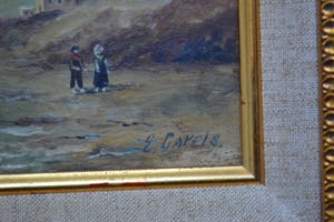 Niet of onleesbaar gesigneerd - Zeezicht - Olieverf op paneel kopen? Bied vanaf 10!