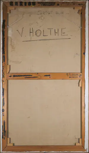 Jan van Holthe - Olieverf op doek, Christus blue - Ingelijst (Zeer groot) kopen? Bied vanaf 100!