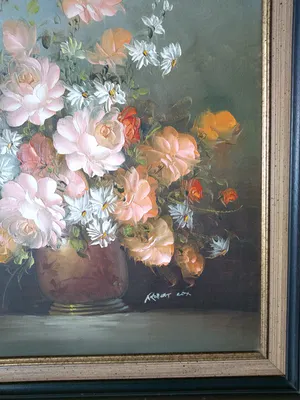 Robert Cox - Stilleven pot met bloemen. kopen? Bied vanaf 35!