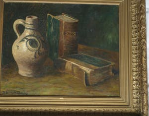 Henriette Breedveld - Olieverf op doek , “Vaas met Boeken” – ca 1915 kopen? Bied vanaf 10!