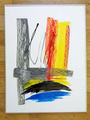 Martin van Wordragen - ABSTRACTIE / OLIEVERF / 80x60cm / KADER / MONO verkocht voor € 60!