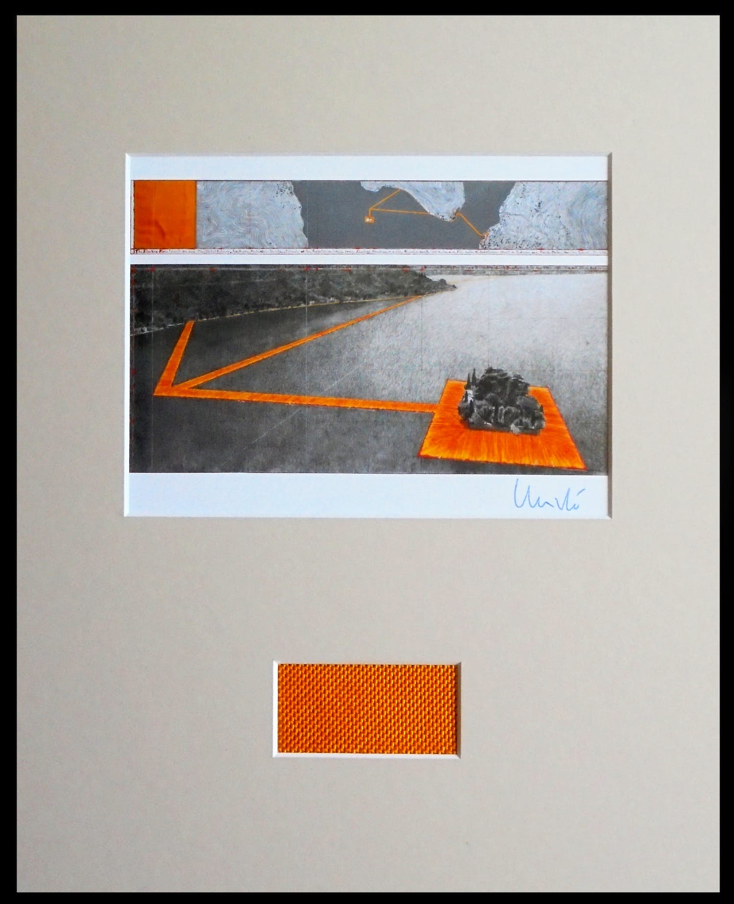 Christo - Collage Lake Iseo , Italy 2014-2016 - handgesigneerd- ready to frame kopen? Bied vanaf 85!