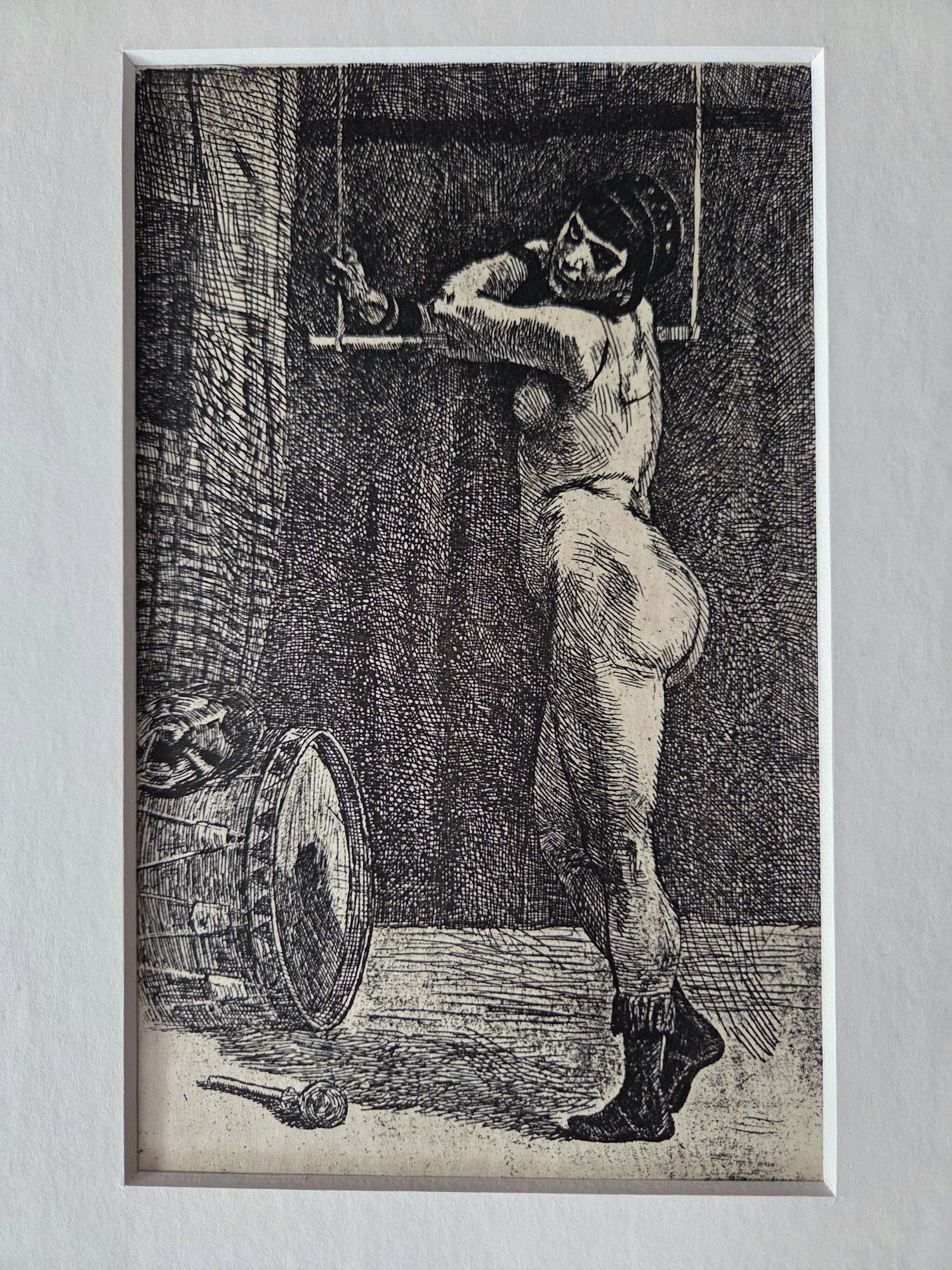 Felicien Rops - La Femme au Trapeze. 1908. Ingelijst. kopen? Bied vanaf 85!