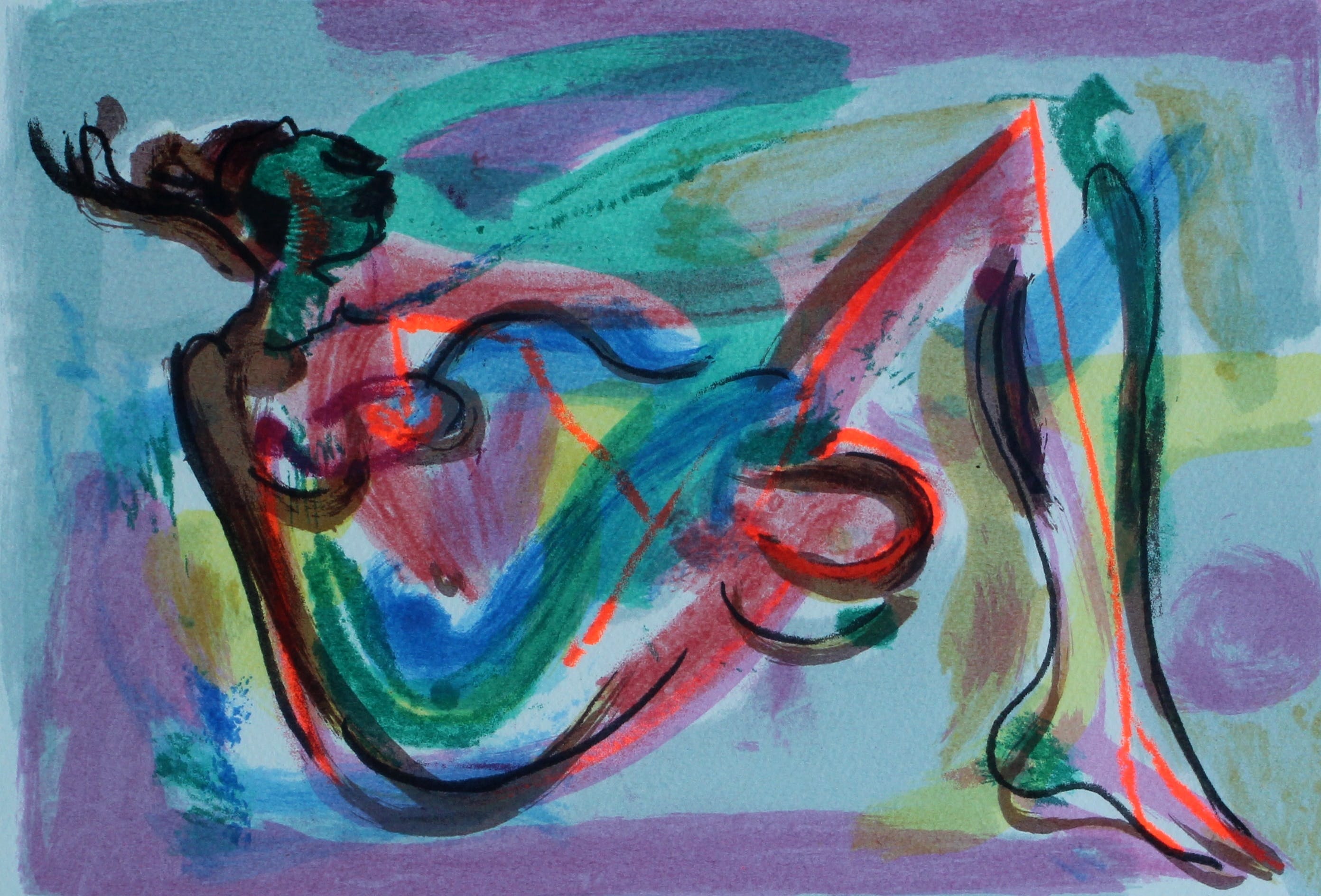 Erwin de Vries - ingelijste zeefdruk: vrouwelijk naakt - 1999 kopen? Bied vanaf 75!