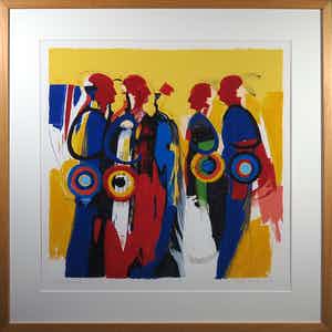 Frank Lejeune - Zeefdruk, The Lakota People - Ingelijst (Groot) verkocht voor € 1!