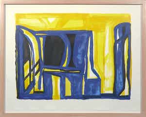 Theo Kuijpers - Litho, Zonder titel - Ingelijst verkocht voor € 50!