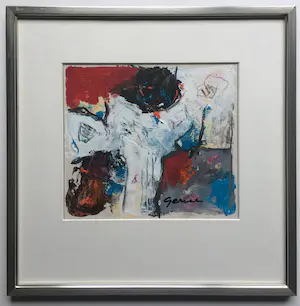 Gerriet Postma - zonder titel - olieverf op papier - ingelijst kopen? Bied vanaf 185!